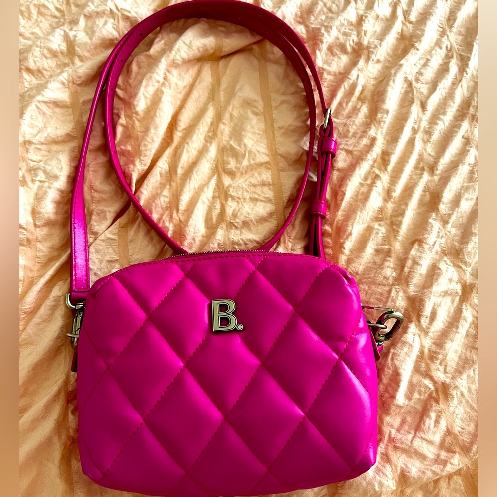 Balenciaga Pink Quilted leather cross body bag